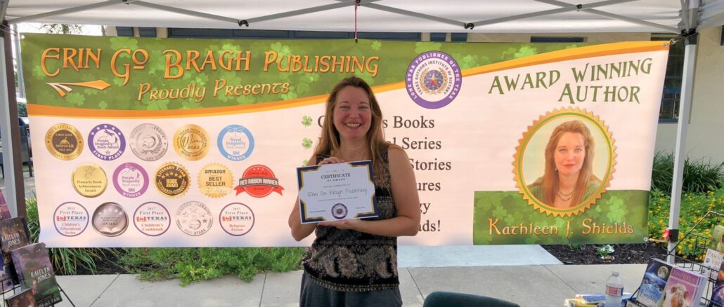 Kathleen J. Shields owner Erin Go Bragh Publishing Lone Star book Publisher of the Year